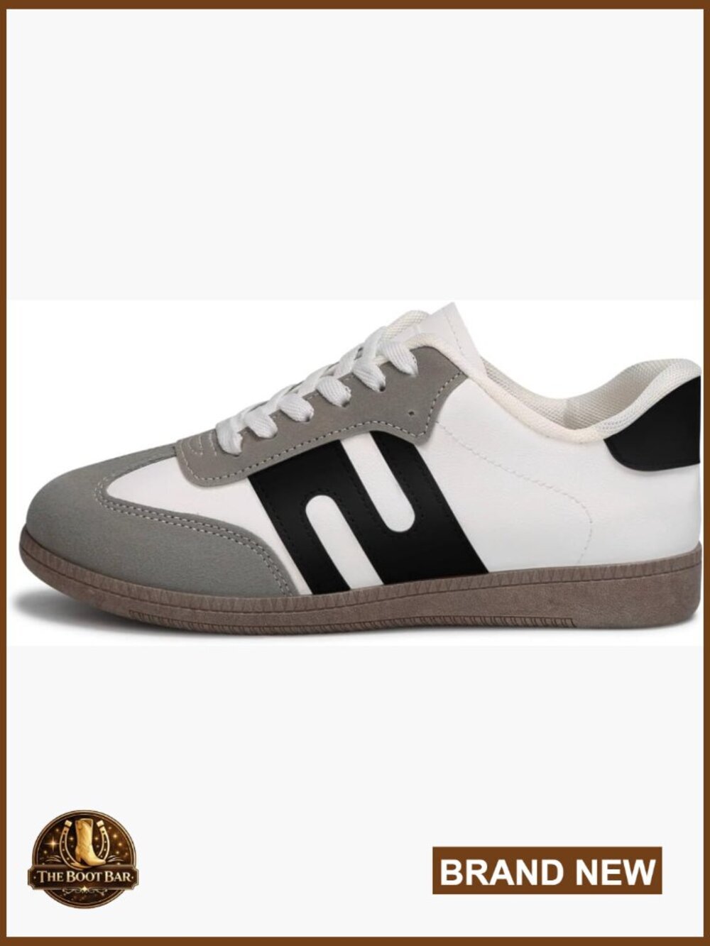 Women's Retro Gum Sole Fashion Sneakers Casual Lace Up Leather Skate Shoes